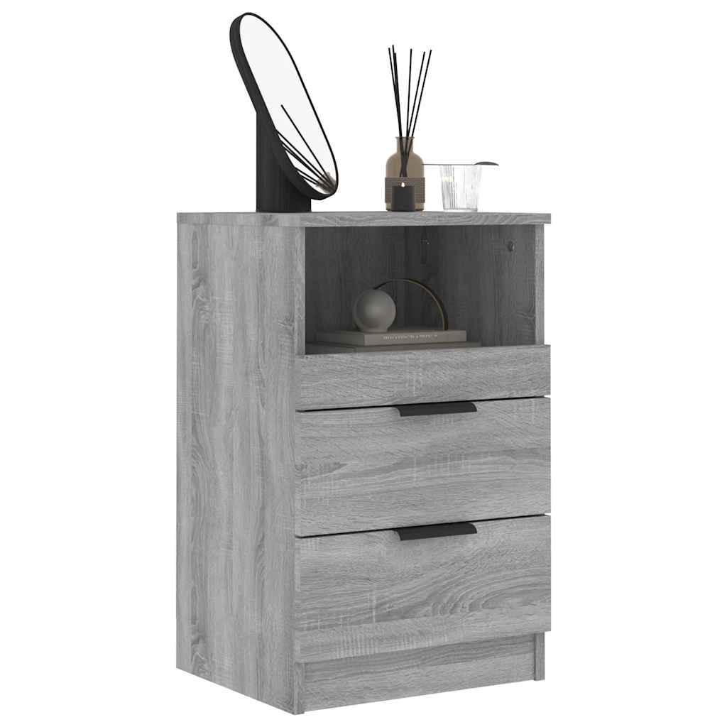 Table de chevet Sonoma gris Bois d'ingénierie - XIOS