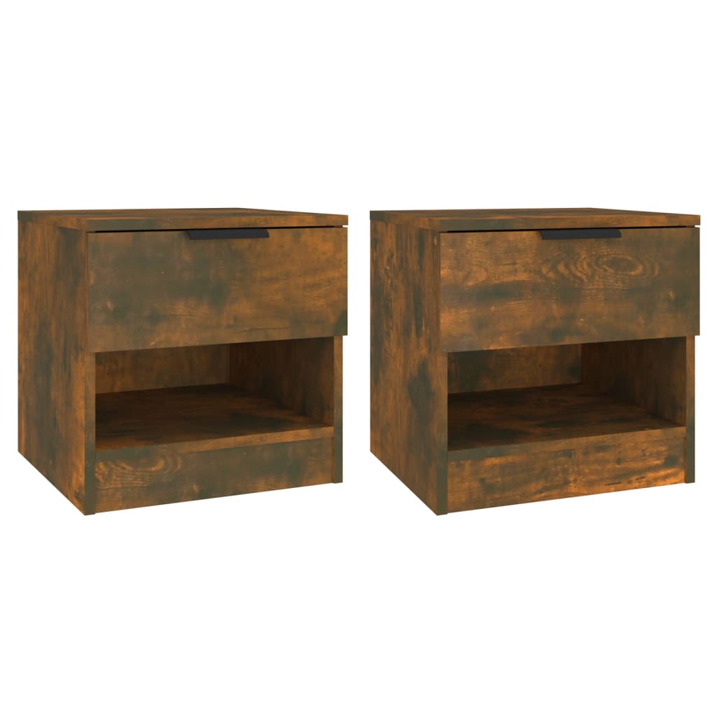 Tables de chevet 2 pcs Chêne fumé Bois d'ingénierie - XIOS