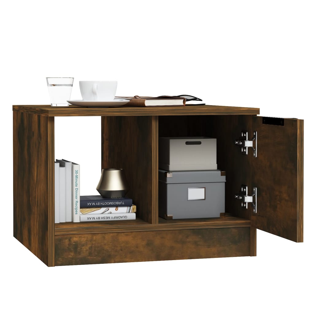 Table basse Chêne fumé 50x50x36 cm Bois d'ingénierie - XIOS