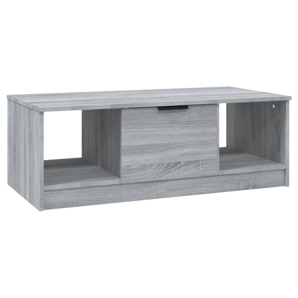 Table basse sonoma gris 102x50x36 cm bois d'ingénierie - XIOS