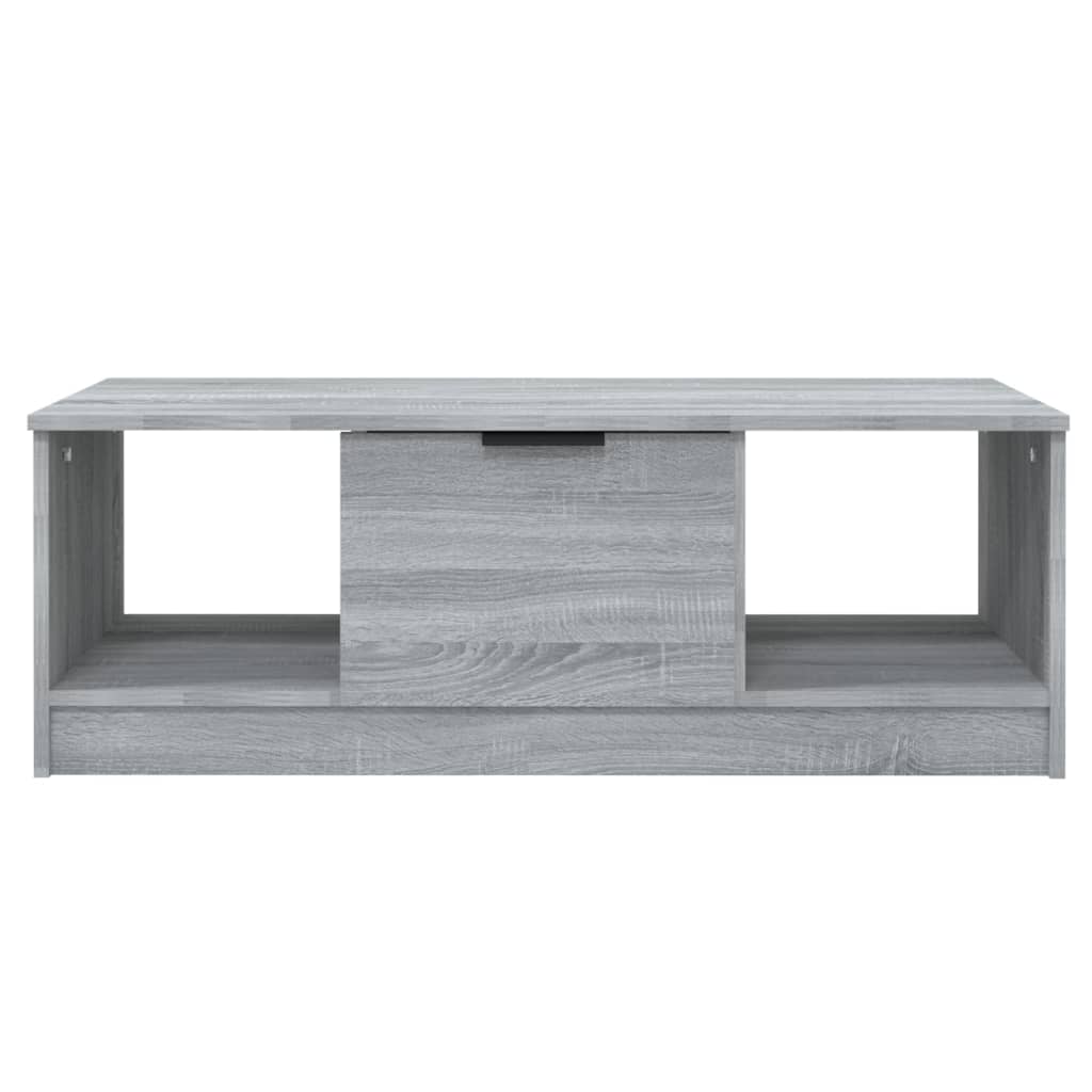 Table basse sonoma gris 102x50x36 cm bois d'ingénierie - XIOS