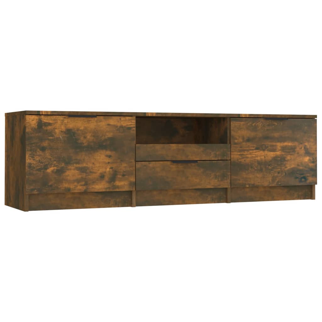 Meuble TV Chêne fumé 140x35x40 cm Bois d'ingénierie - XIOS