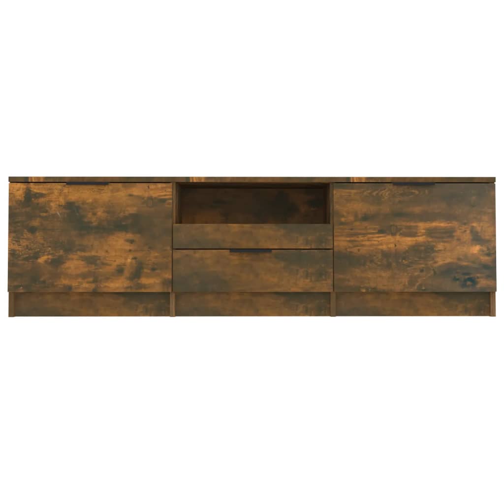Meuble TV Chêne fumé 140x35x40 cm Bois d'ingénierie - XIOS