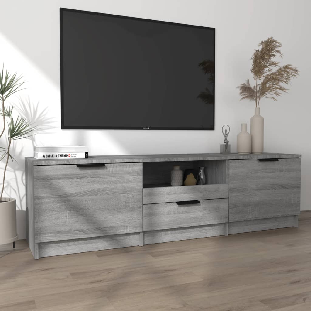 Meuble TV Sonoma gris 140x35x40 cm Bois d'ingénierie - XIOS