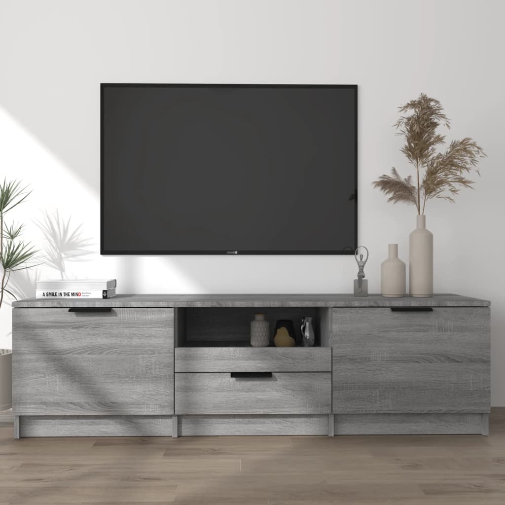 Meuble TV Sonoma gris 140x35x40 cm Bois d'ingénierie - XIOS