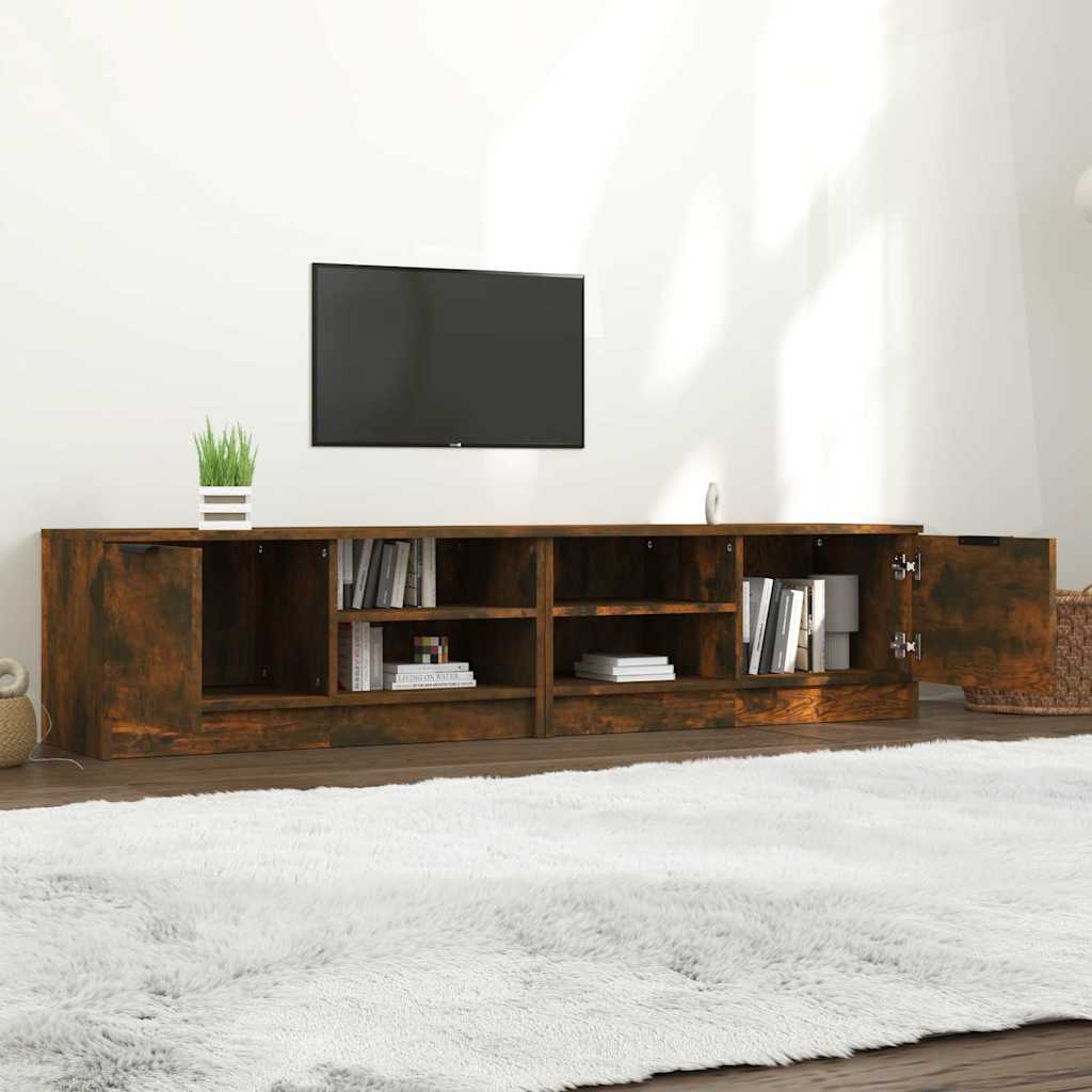 Meubles TV 2 pcs Chêne fumé 80x35x36,5 cm Bois d'ingénierie - XIOS
