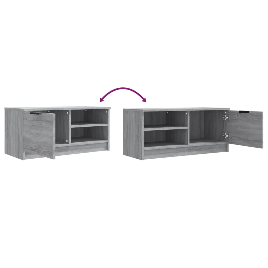 Meuble TV Sonoma gris 80x35x36,5 cm Bois d'ingénierie - XIOS
