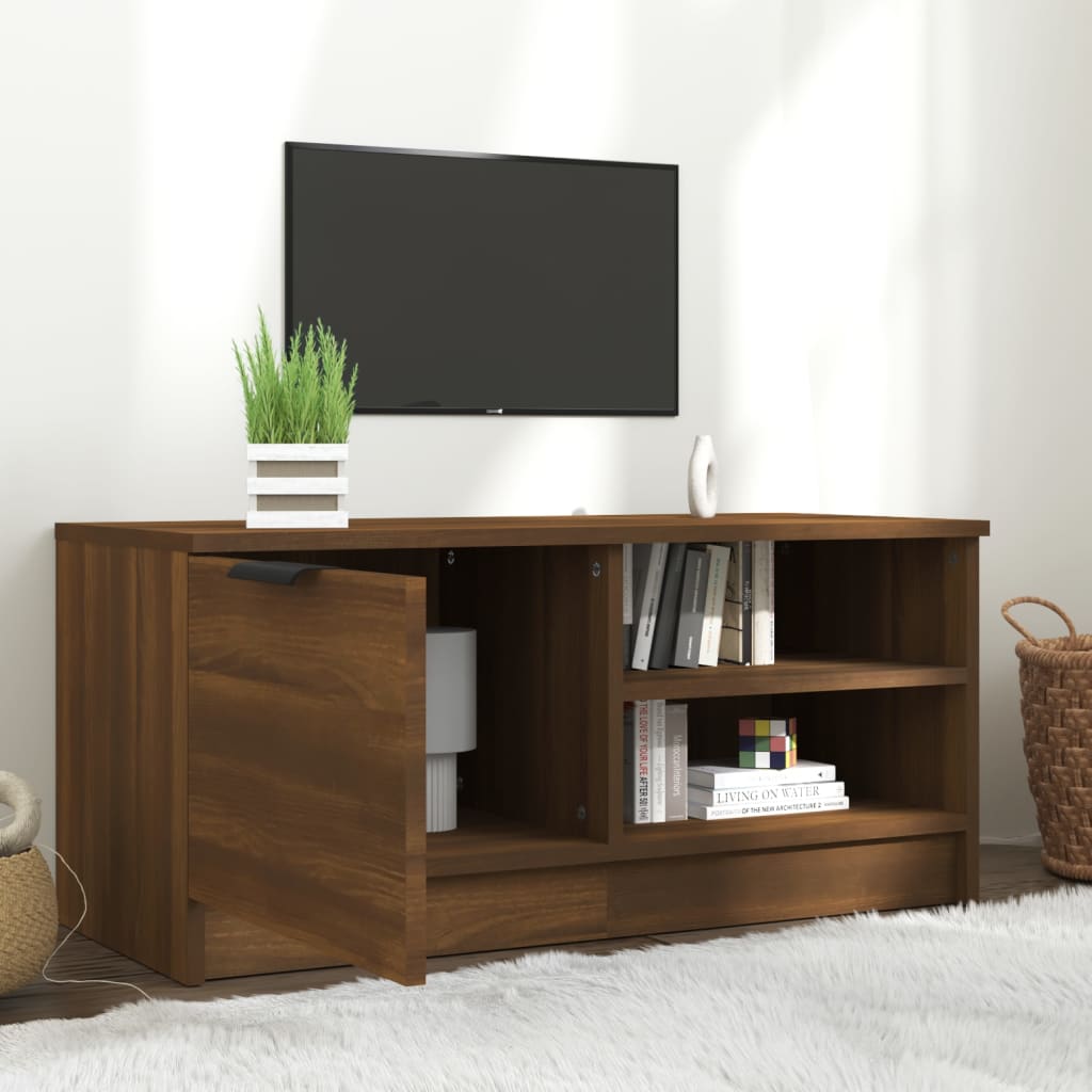 Meuble TV Chêne marron 80x35x36,5 cm Bois d'ingénierie - XIOS