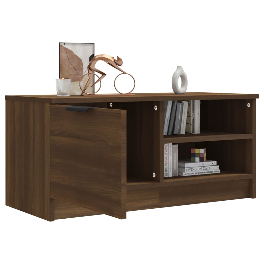 Meuble TV Chêne marron 80x35x36,5 cm Bois d'ingénierie - XIOS