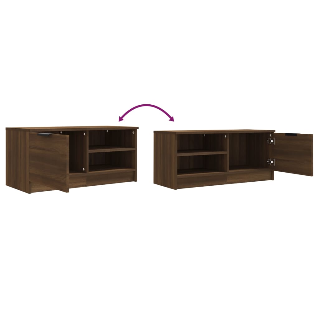 Meuble TV Chêne marron 80x35x36,5 cm Bois d'ingénierie - XIOS