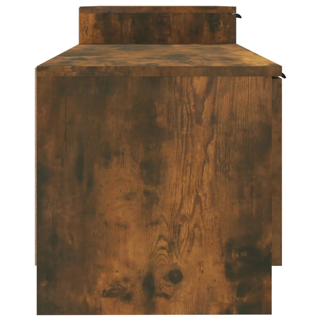 Meuble TV Chêne fumé 158,5x36x45 cm Bois d'ingénierie - XIOS