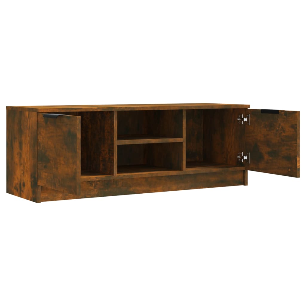 Meuble TV Chêne fumé 102x35x36,5 cm Bois d'ingénierie - XIOS