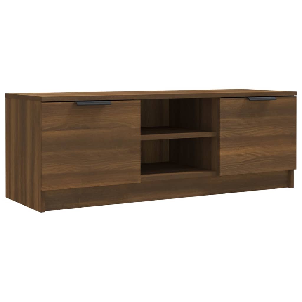 Meuble TV Chêne marron 102x35x36,5 cm Bois d'ingénierie - XIOS