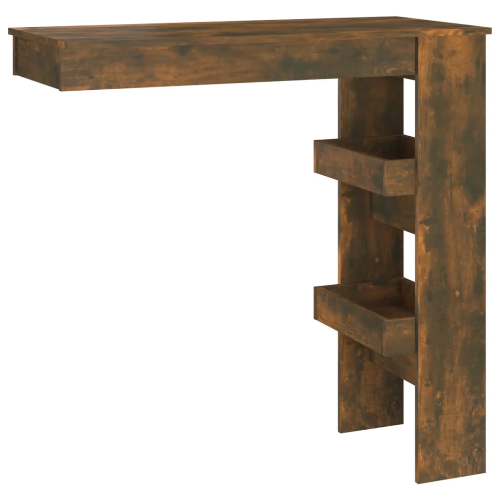 Table de bar murale Chêne fumé 102x45x103,5cm Bois d'ingénierie - XIOS