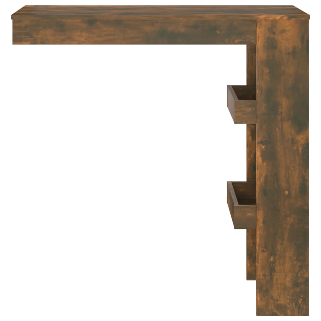 Table de bar murale Chêne fumé 102x45x103,5cm Bois d'ingénierie - XIOS
