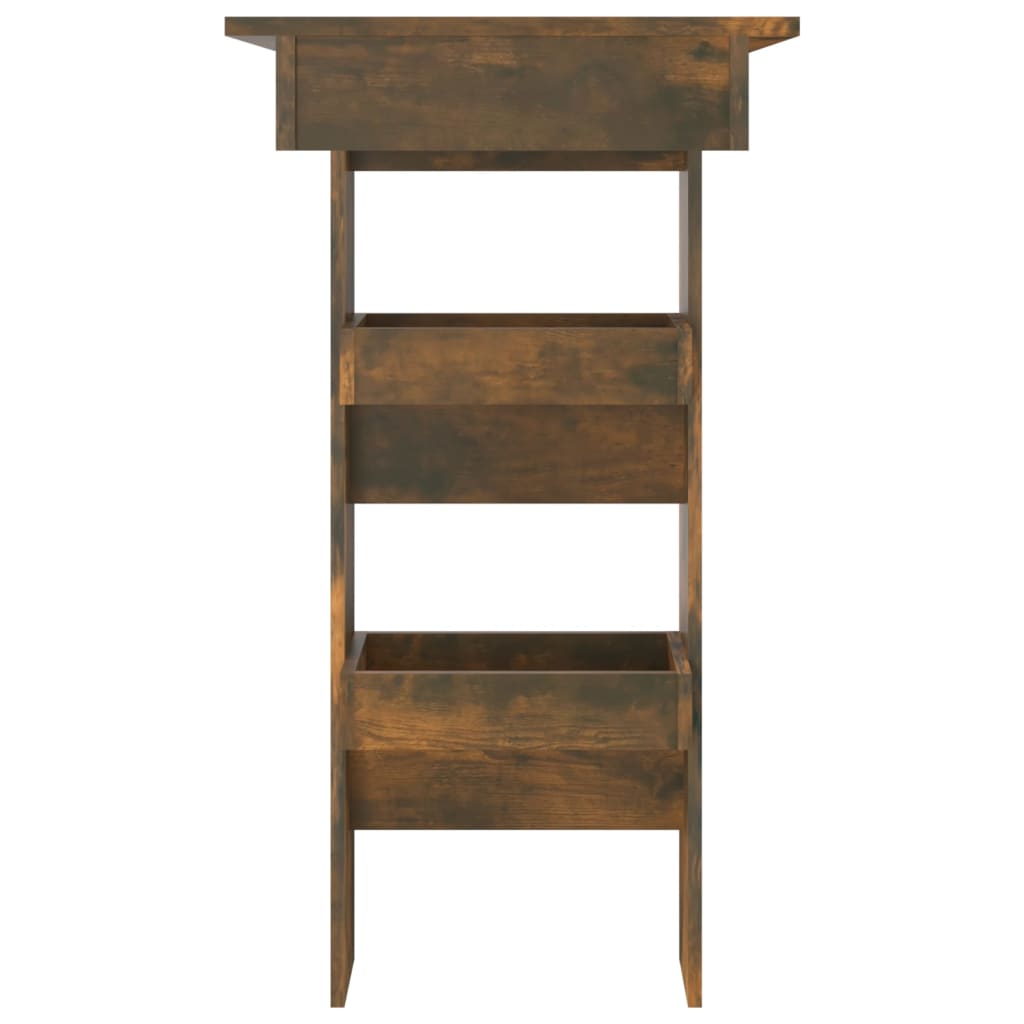 Table de bar murale Chêne fumé 102x45x103,5cm Bois d'ingénierie - XIOS