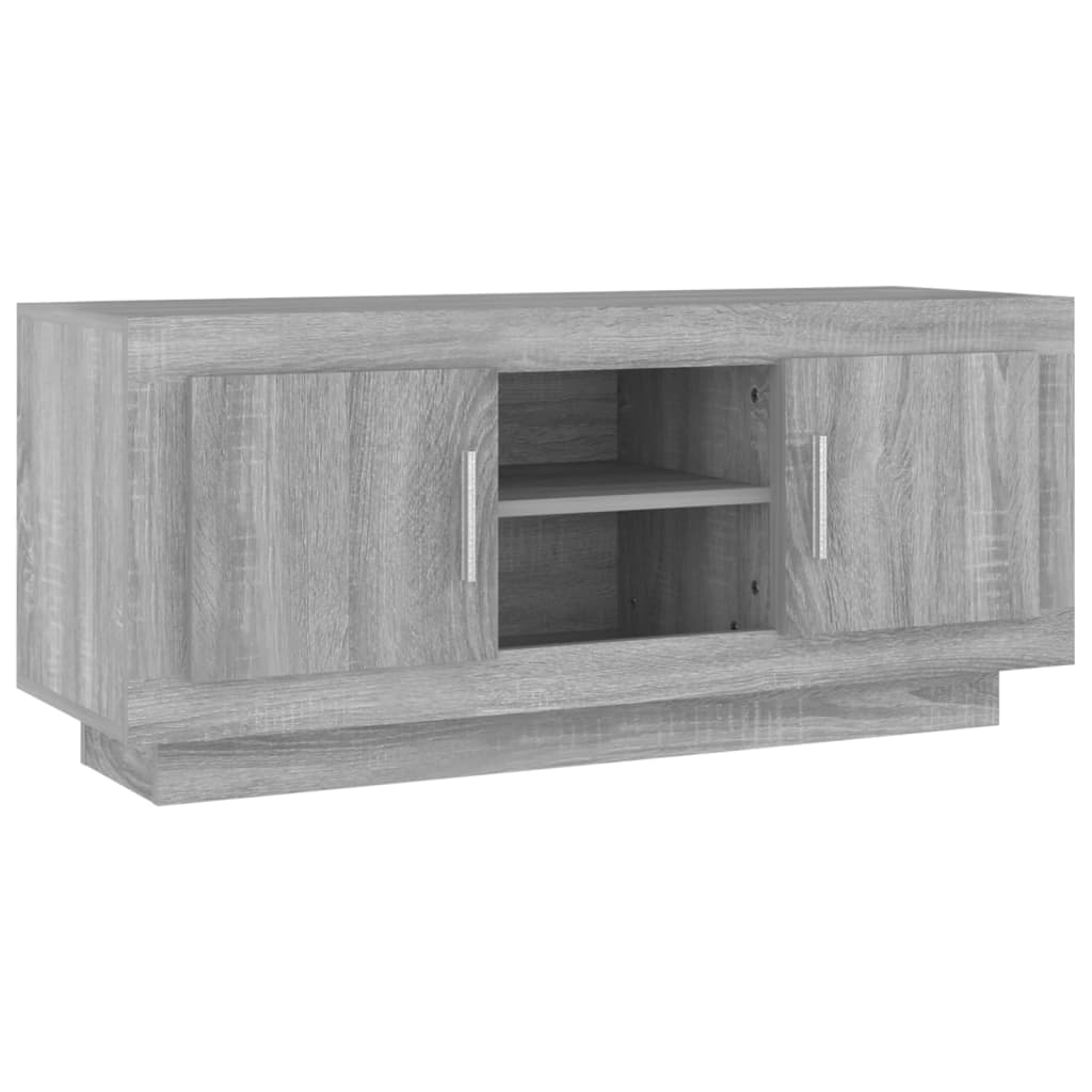 Meuble TV sonoma gris 102x35x45 cm bois d'ingénierie - XIOS