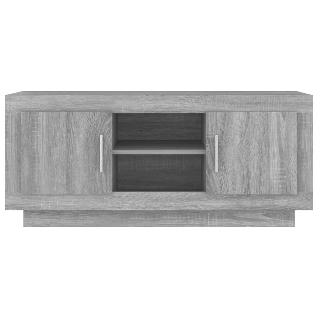 Meuble TV sonoma gris 102x35x45 cm bois d'ingénierie - XIOS
