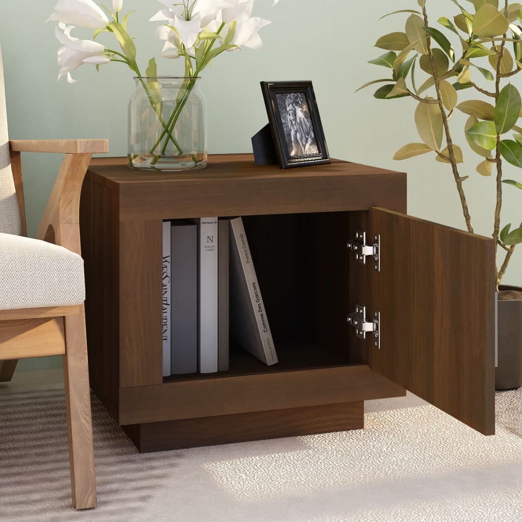 Table basse chêne marron 51x50x45 cm bois d'ingénierie - XIOS