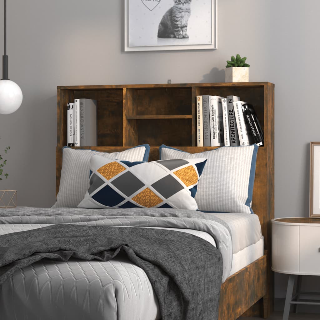 Armoire de tête de lit Chêne fumé 100x19x103,5 cm - XIOS