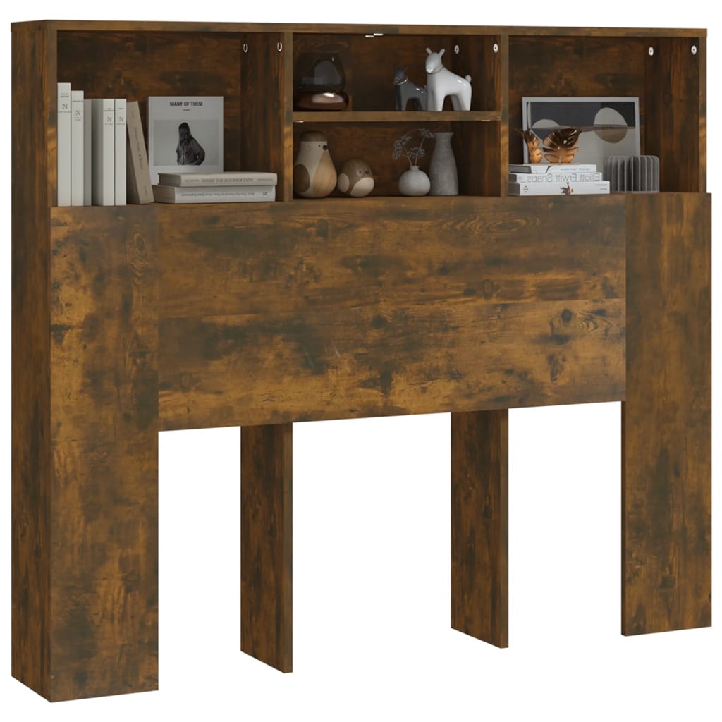 Armoire de tête de lit Chêne fumé 120x19x103,5 cm - XIOS