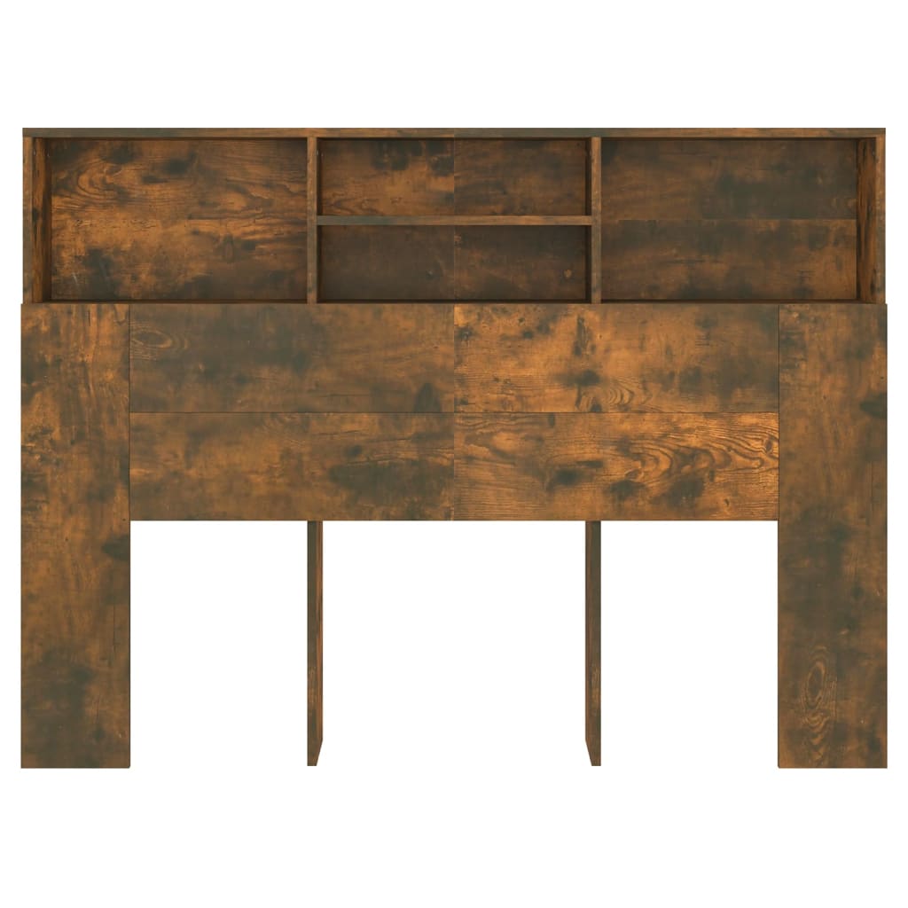 Armoire de tête de lit Chêne fumé 140x19x103,5 cm