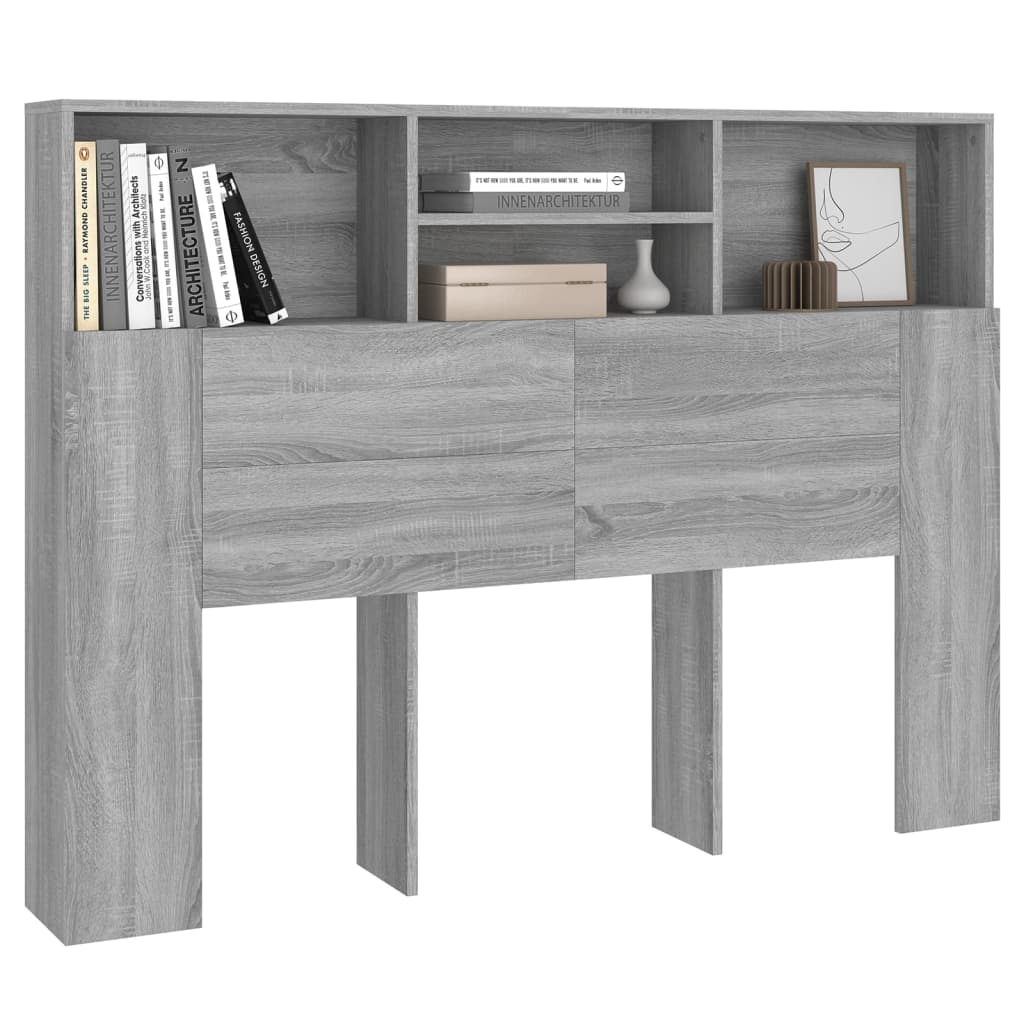 Armoire de tête de lit Sonoma gris 140x19x103,5 cm - XIOS