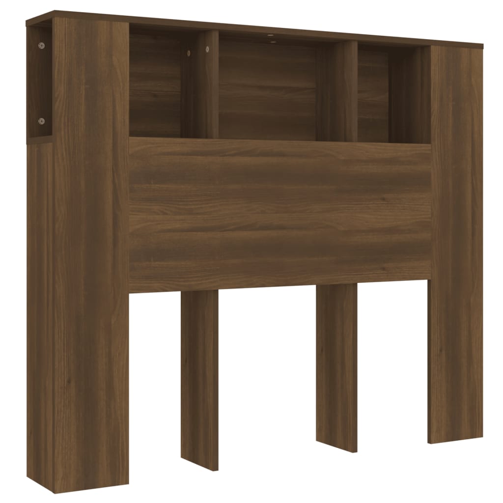 Armoire de tête de lit chêne marron 120x18,5x102,5 cm - XIOS