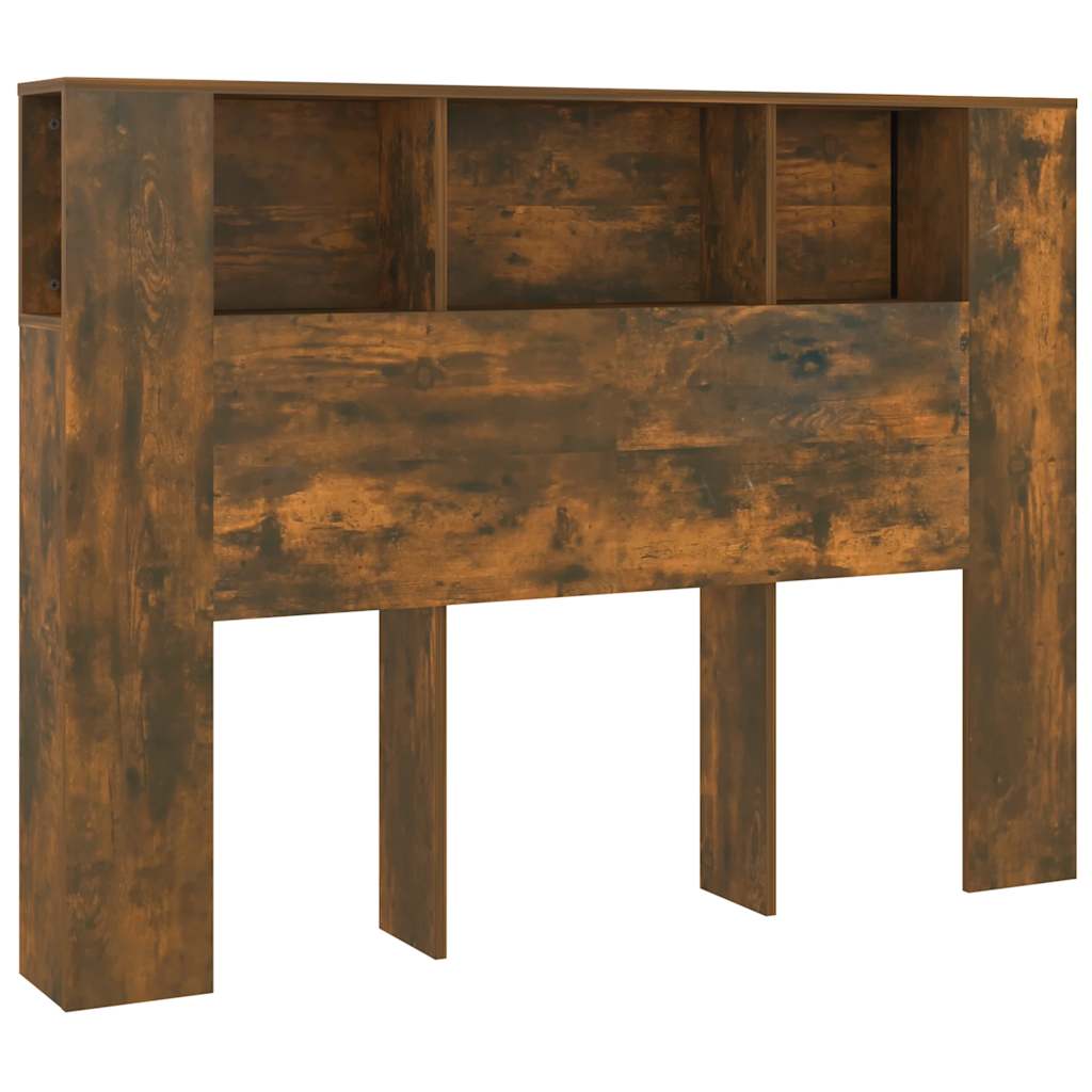 Armoire de tête de lit Chêne fumé 140x18,5x104,5 cm - XIOS