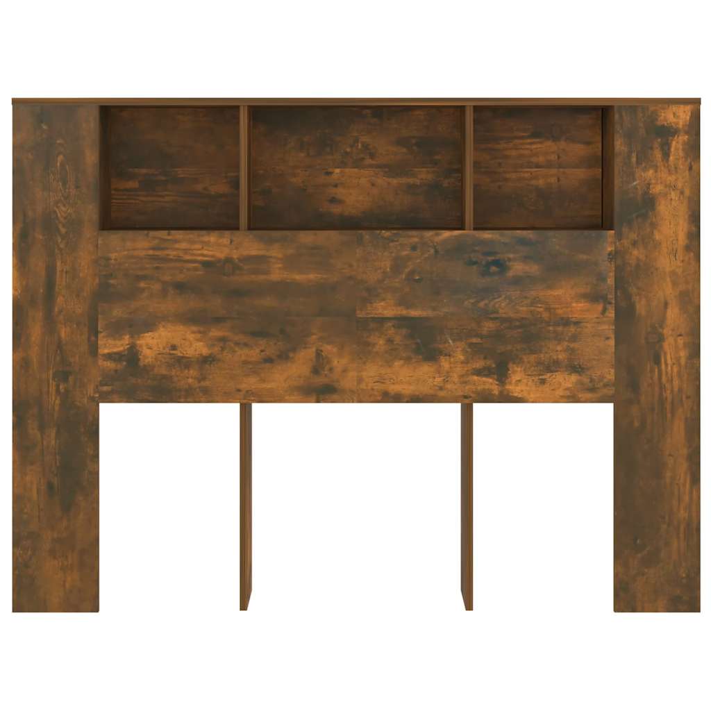 Armoire de tête de lit Chêne fumé 140x18,5x104,5 cm - XIOS