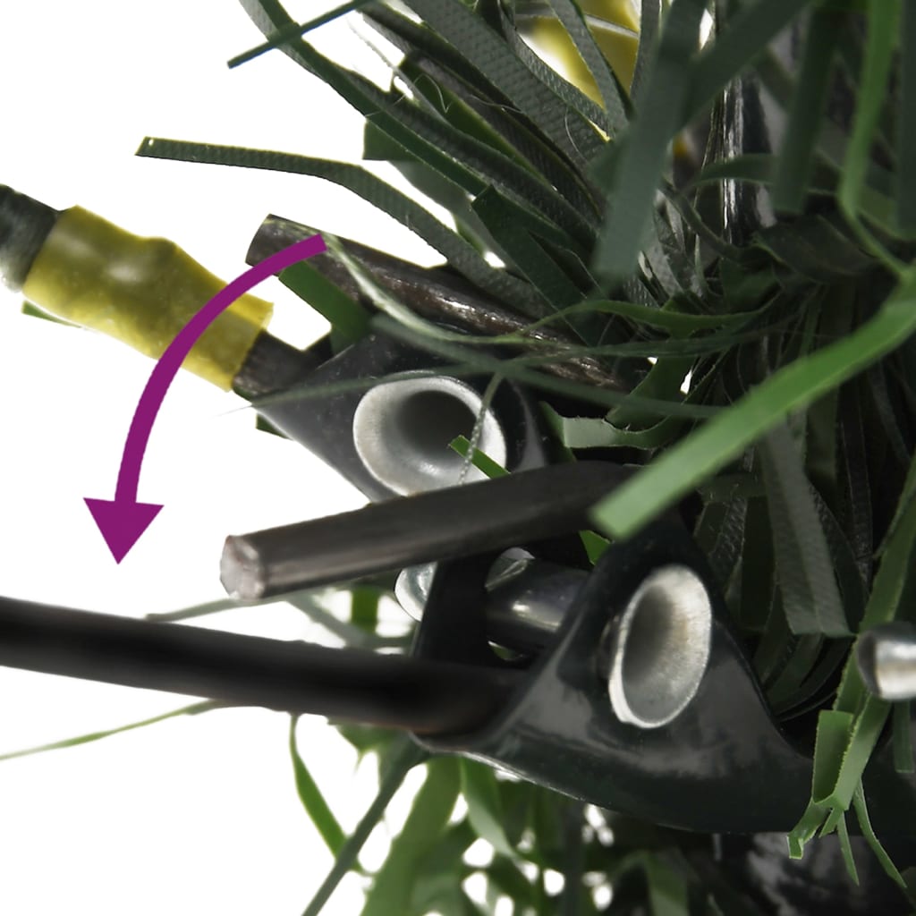 Sapin de Noël pré-éclairé et pommes de pin vert 150cm PVC et PE - XIOS