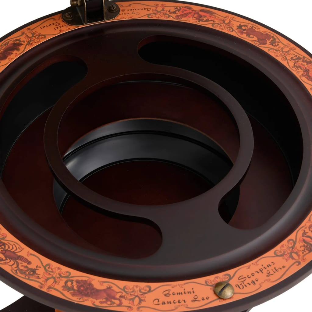 Support à vin bar forme globe Marron Bois d'eucalyptus massif - XIOS