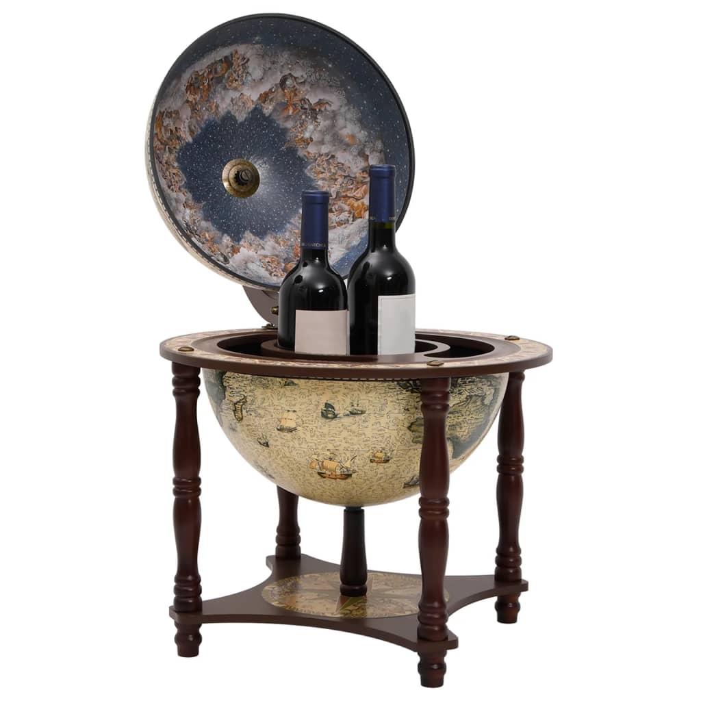 Support à vin bar forme globe Marron Bois d'eucalyptus massif - XIOS