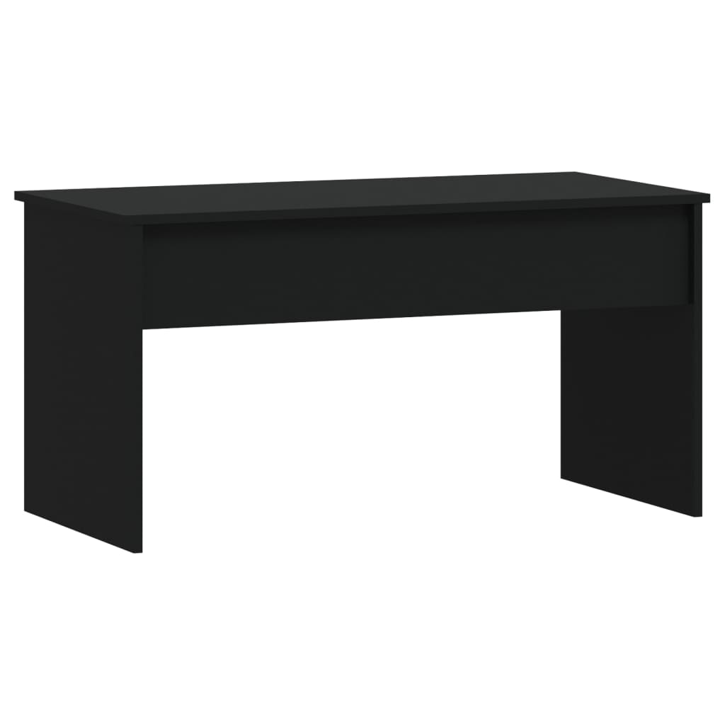 Table basse noir 102x50,5x52,5 cm bois d'ingénierie
