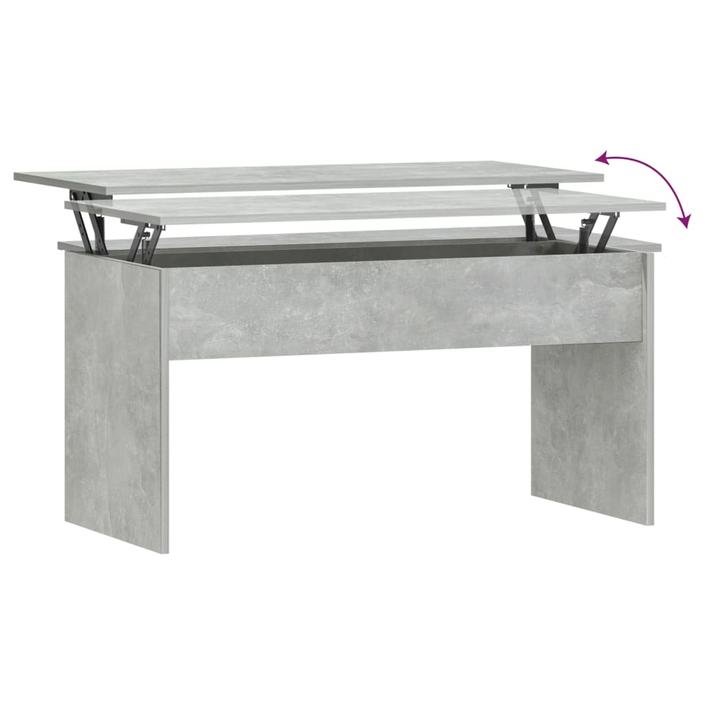 Table basse gris béton 102x50,5x52,5 cm bois d'ingénierie - XIOS