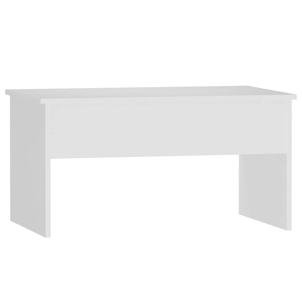 Table basse Blanc 80x50,5x41,5 cm Bois d'ingénierie