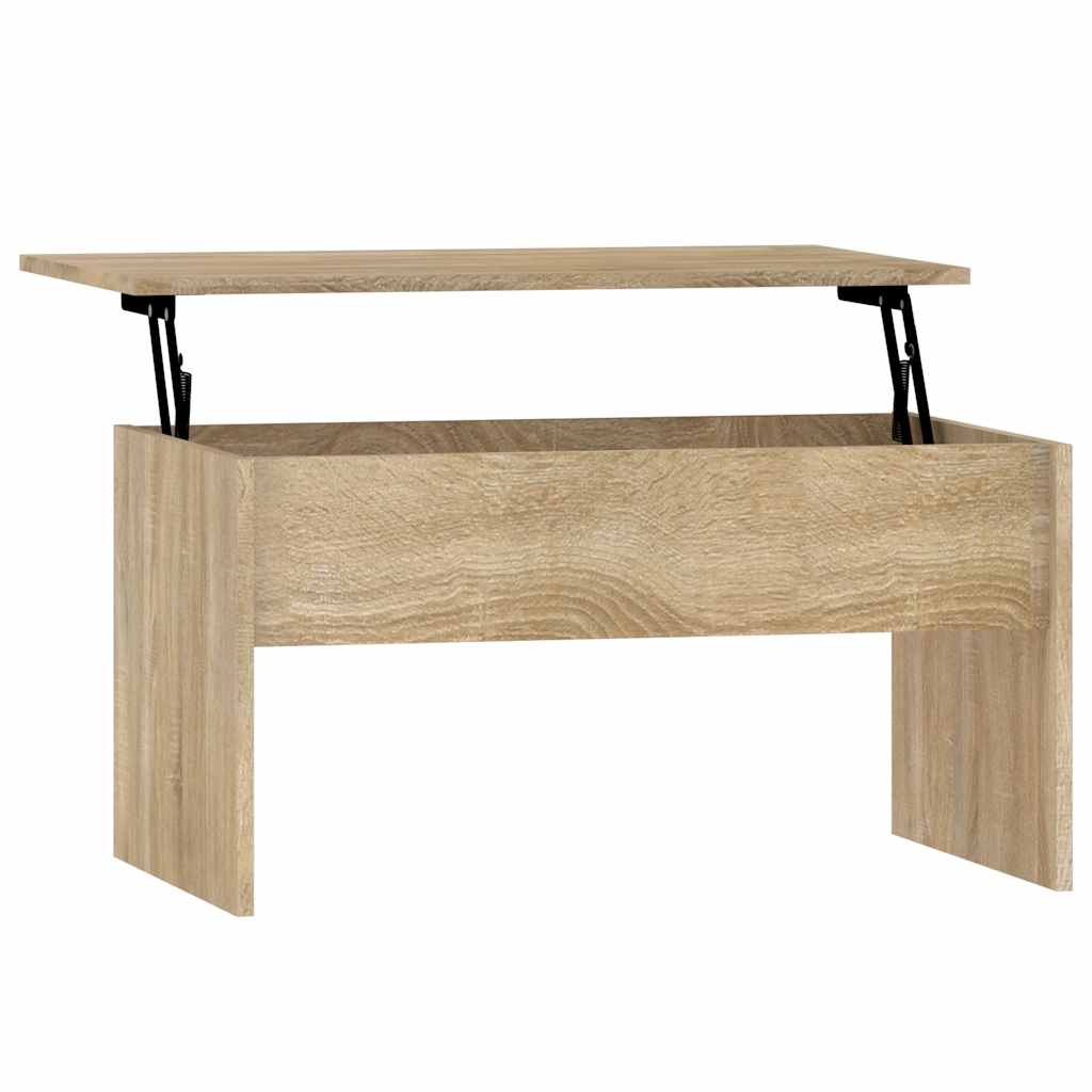 Table basse chêne sonoma 80x50,5x41,5 cm bois d'ingénierie - XIOS