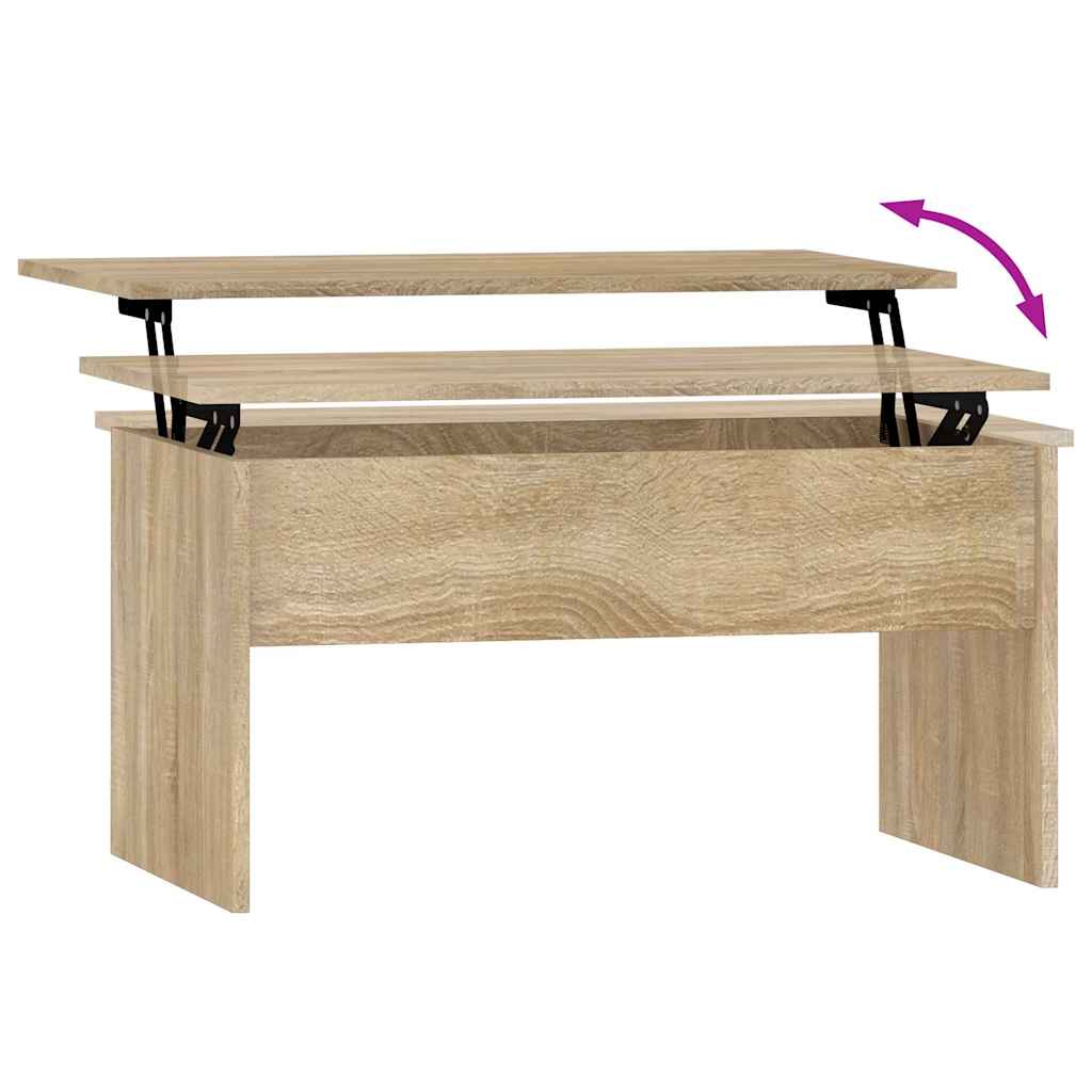 Table basse chêne sonoma 80x50,5x41,5 cm bois d'ingénierie - XIOS