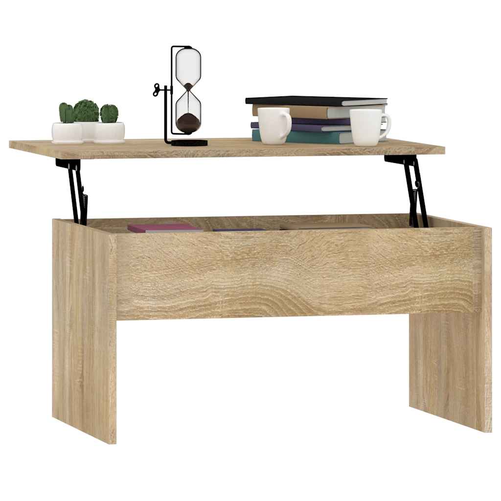 Table basse chêne sonoma 80x50,5x41,5 cm bois d'ingénierie - XIOS