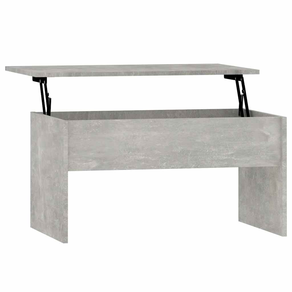 Table basse gris béton 80x50,5x41,5 cm bois d'ingénierie - XIOS