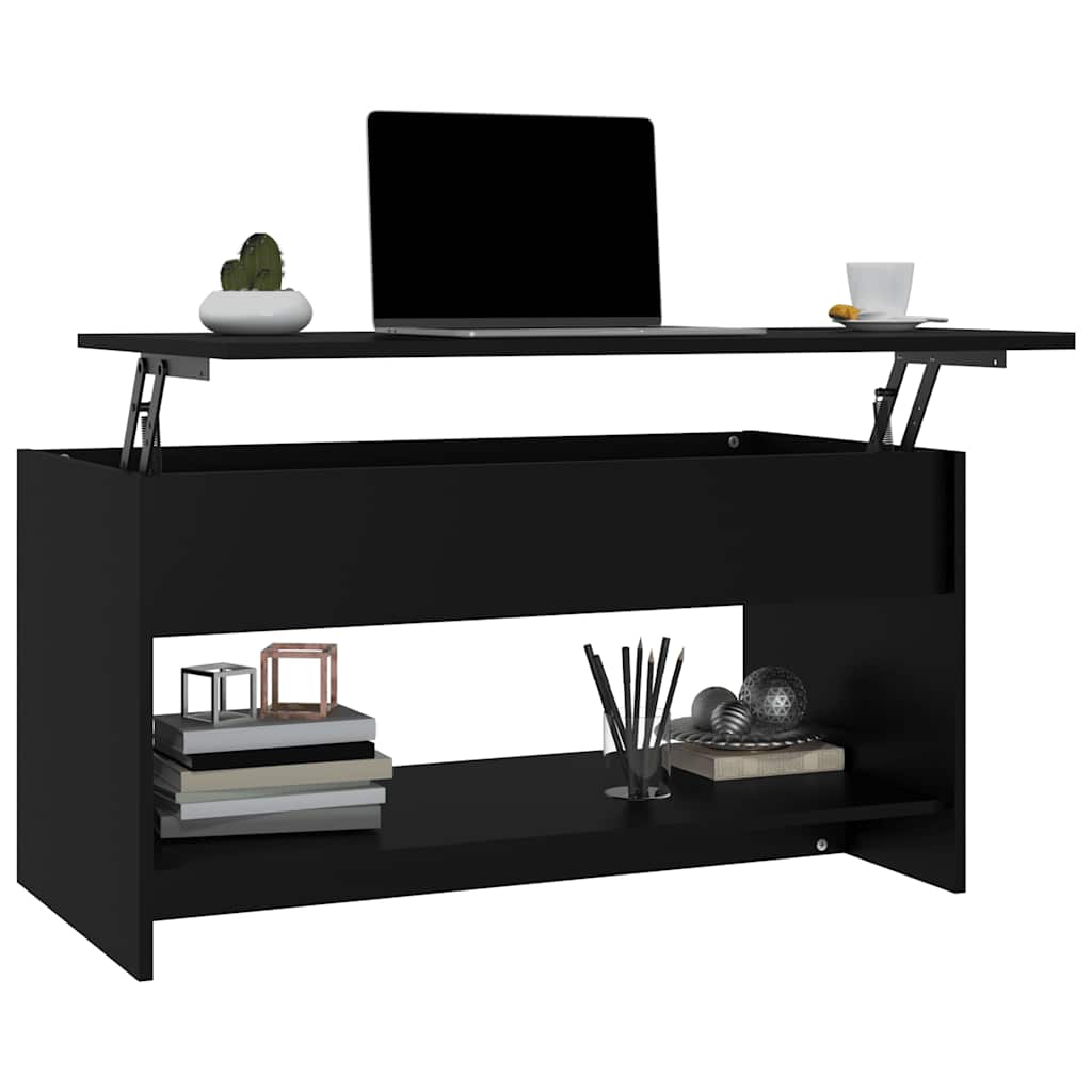 Table basse noir 102x50x52,5 cm bois d'ingénierie - XIOS