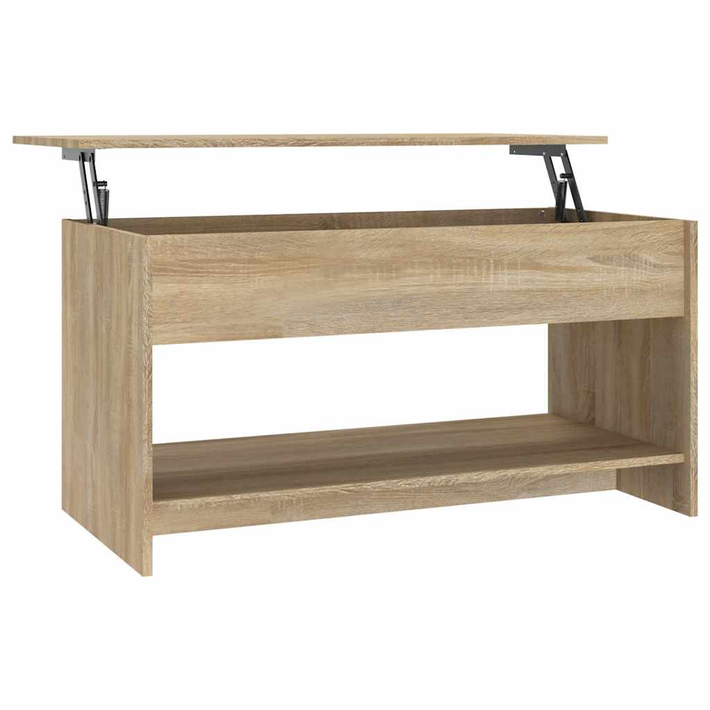 Table basse chêne sonoma 102x50x52,5 cm bois d'ingénierie - XIOS