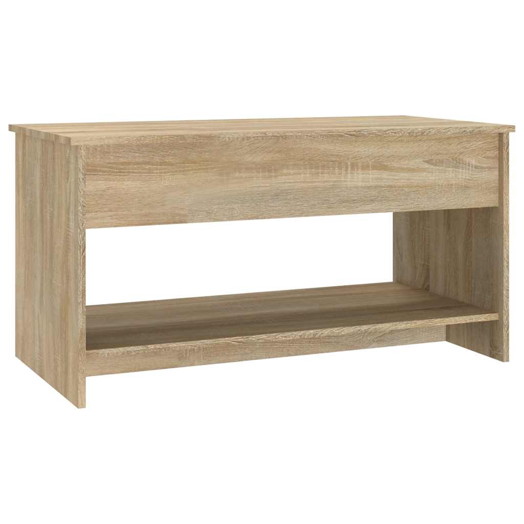 Table basse chêne sonoma 102x50x52,5 cm bois d'ingénierie - XIOS