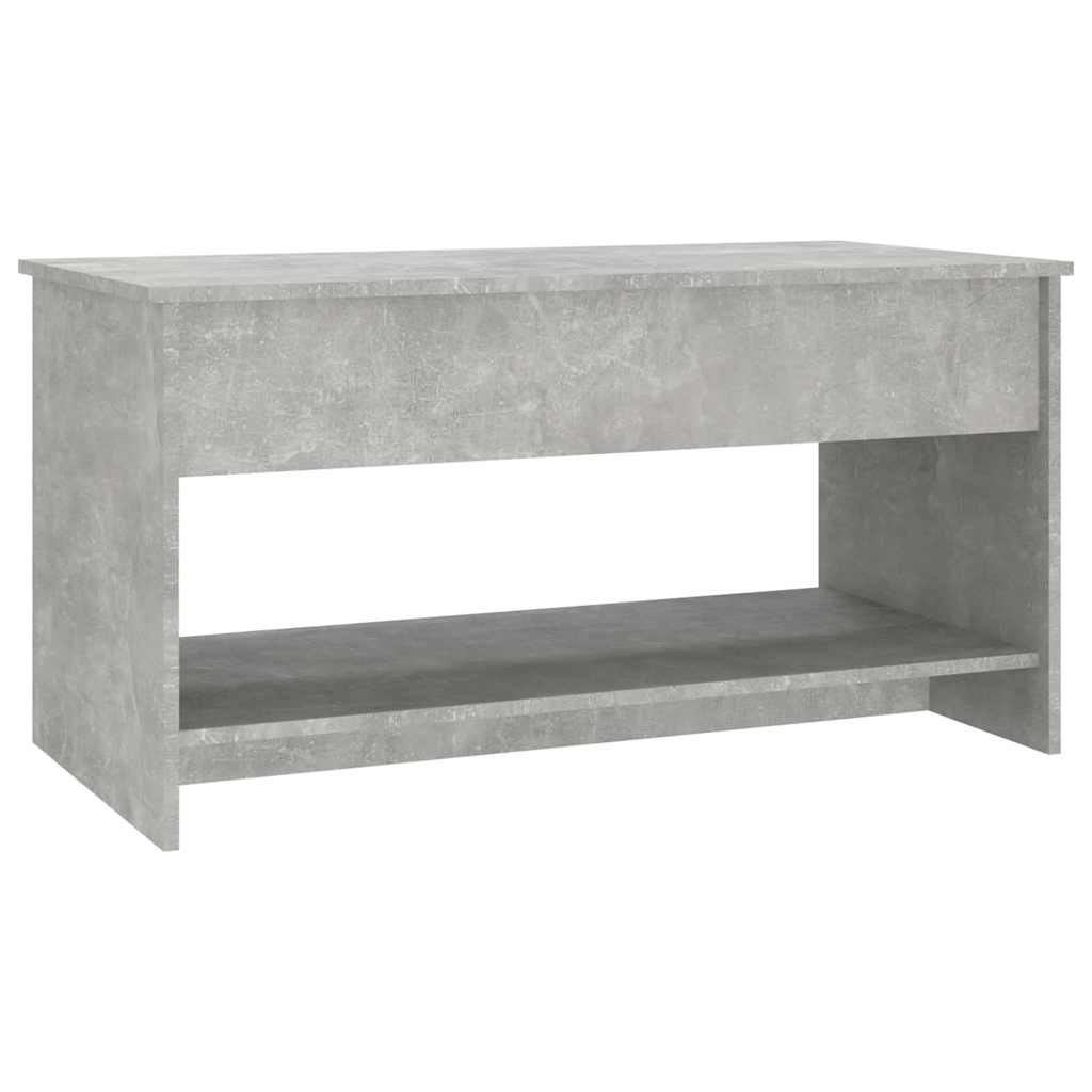 Table basse gris béton 102x50x52,5 cm bois d'ingénierie - XIOS