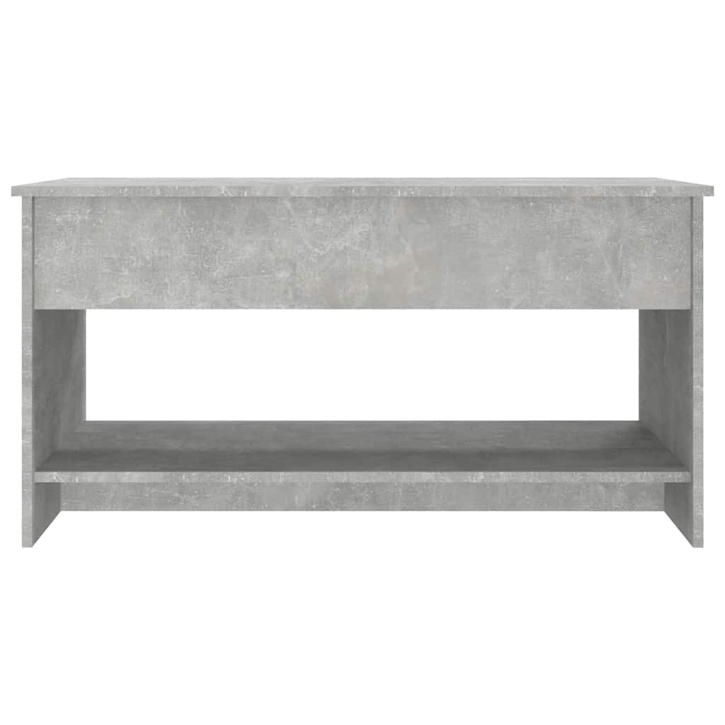 Table basse gris béton 102x50x52,5 cm bois d'ingénierie - XIOS