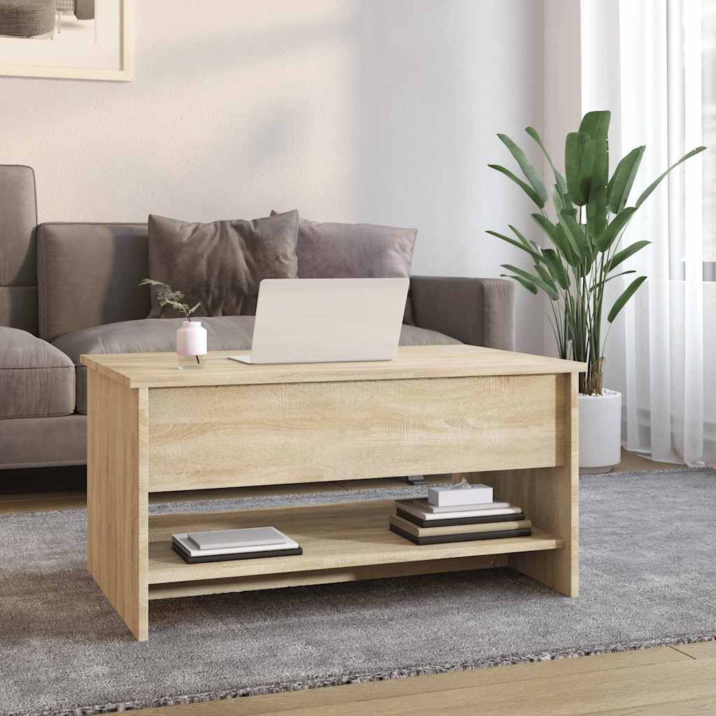 Table basse Chêne sonoma 80x50x40 cm Bois d'ingénierie - XIOS