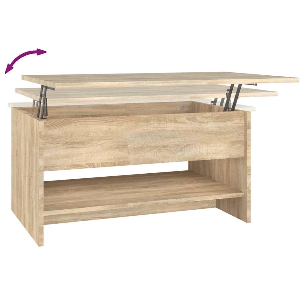 Table basse Chêne sonoma 80x50x40 cm Bois d'ingénierie - XIOS