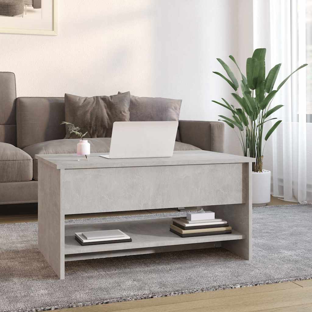 Table basse Gris béton 80x50x40 cm Bois d'ingénierie - XIOS