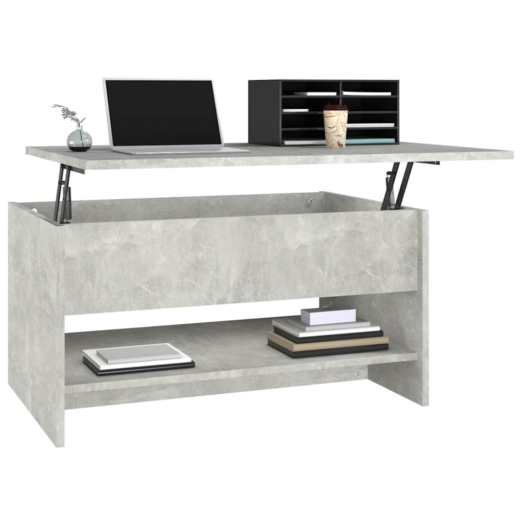 Table basse Gris béton 80x50x40 cm Bois d'ingénierie - XIOS