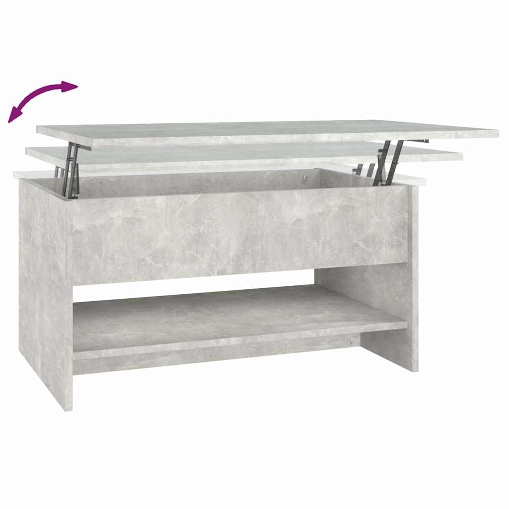 Table basse Gris béton 80x50x40 cm Bois d'ingénierie - XIOS